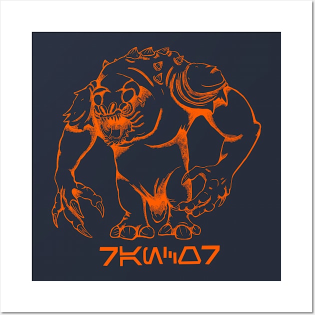 Rancor Orange Wall Art by CuriosityClothiers